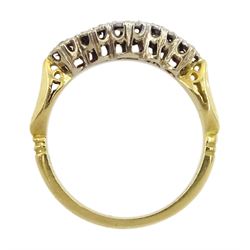 18ct gold graduating five stone diamond ring