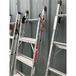 Set of four aluminium ladders  - THIS LOT IS TO BE COLLECTED BY APPOINTMENT FROM DUGGLEBY STORAGE, GREAT HILL, EASTFIELD, SCARBOROUGH, YO11 3TX