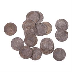 Seventeen 19th century Sheffield Workhouse bread tokens, each inscribed '6lbs loaf'