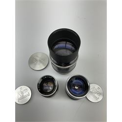 Paillard Bolex H16 Reflex 16mm cine camera with handgrip and turret for interchangeable lenses, KERN Vario-Switar 1:1,9 f=16-100mm POE BOLEX H16RX lens, KERN Switar 1:1,4 f=25mm H16 RX lens, KERN Switar 1:1,9 f=75mm lens, KERN Switar 1:1,6 f=10mm H16 RX lens