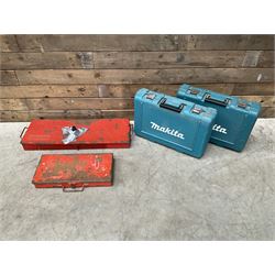Two Britool socket sets, and two Makita drills