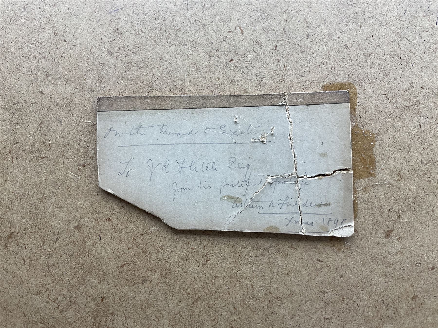 Arthur A Friedenson (Staithes Group 1872-1955): 'On the Road to Exeter', gouache signed and dated '98, original title label verso 30cm x 37cm