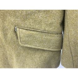 Japanese Type 38 winter tunic, the lining stamped with various Japanese character marks