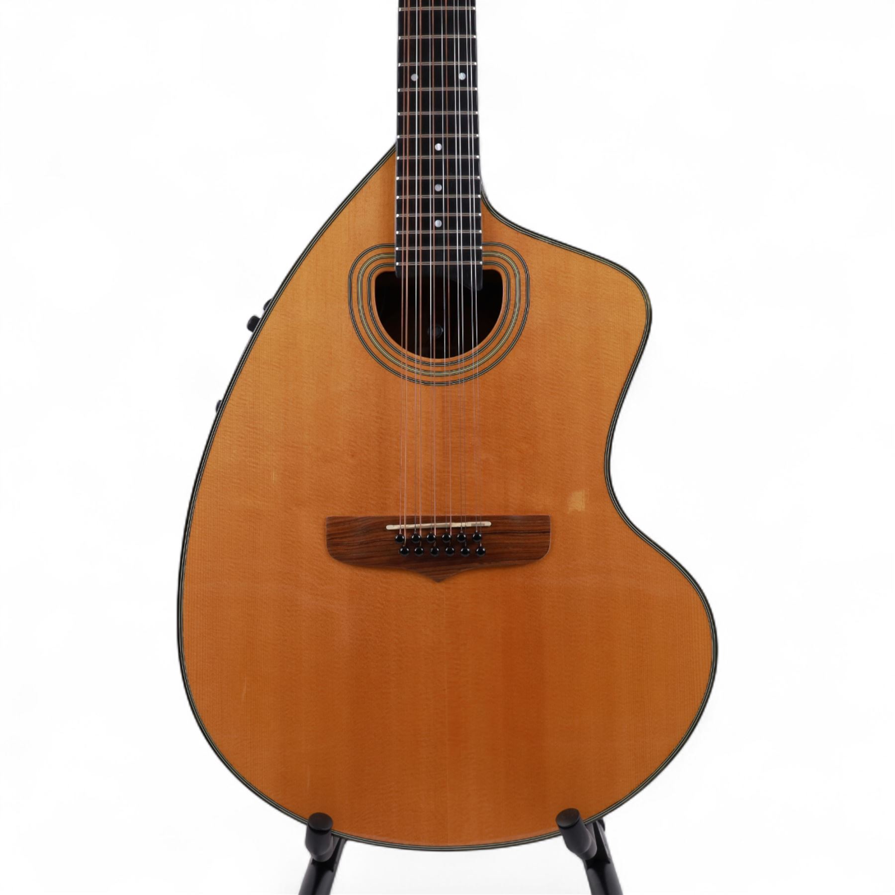 Brazilian Giannini Craviola twelve string acoustic guitar, with Fishman Premium Blend onboard pickup, serial no. 000019116, in fitted hard case