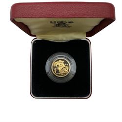 Queen Elizabeth II 1982 gold proof half sovereign coin, cased