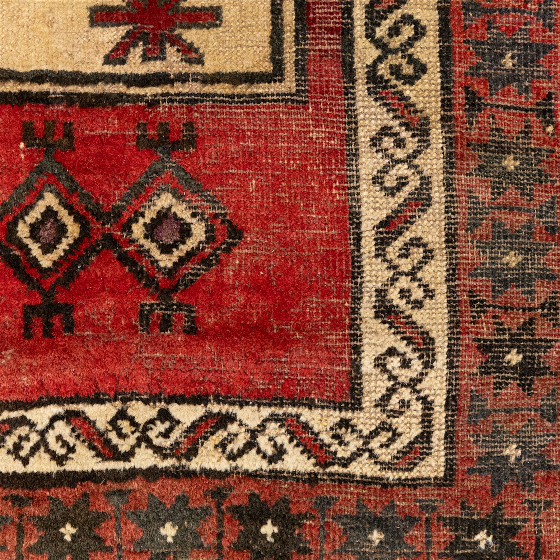Four Persian rugs, Turkish Anatolian rug, 194x131cm, Turkish Anatolian prayer rug  136x78cm, Persian Gabbeh prayer rug 88x67cm, Caucasian Kazak rug 152x100cm (4)