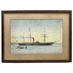 'The First Royal Mail Steamer - the Britannia (Cunard Steamship Company)', mid 19th century chromolithograph pub. Marcus Ward and Co ltd 30cm x 45cm
Provenance: Formerly with Christian Leslie Dyce Duckworth