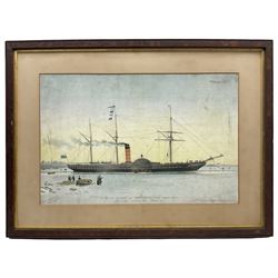 'The First Royal Mail Steamer - the Britannia (Cunard Steamship Company)', mid 19th century chromolithograph pub. Marcus Ward and Co ltd 30cm x 45cm
Provenance: Formerly with Christian Leslie Dyce Duckworth