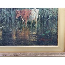 Henry Dawson (British 1811-1878): Cattle Watering, oil on canvas signed and dated 1867, 74cm x 97cm 
Provenance: private collection, purchased David Duggleby Ltd 14th November 2005 Lot 704; with John Simpson, Ryland Fine Art, Haisthorpe Hall, Driffield