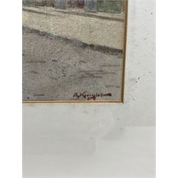 Adam Knight (British 1855-1931): Church of Saint-Jacques - Dieppe, watercolour signed 35cm x 26cm