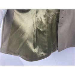 WW2 French Artillery Officer's greatcoat; bears label 'P. Vauclair 40 Boul. du Montparnasse Paris (inscribed to) Mr. Babin Le 17/4/40 No.674'