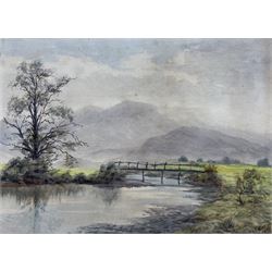 George Vincent Sheriff (Liverpool fl.1875-1877): Stream near the Mountains, watercolour signed and dated 1876, 25cm x 35cm 