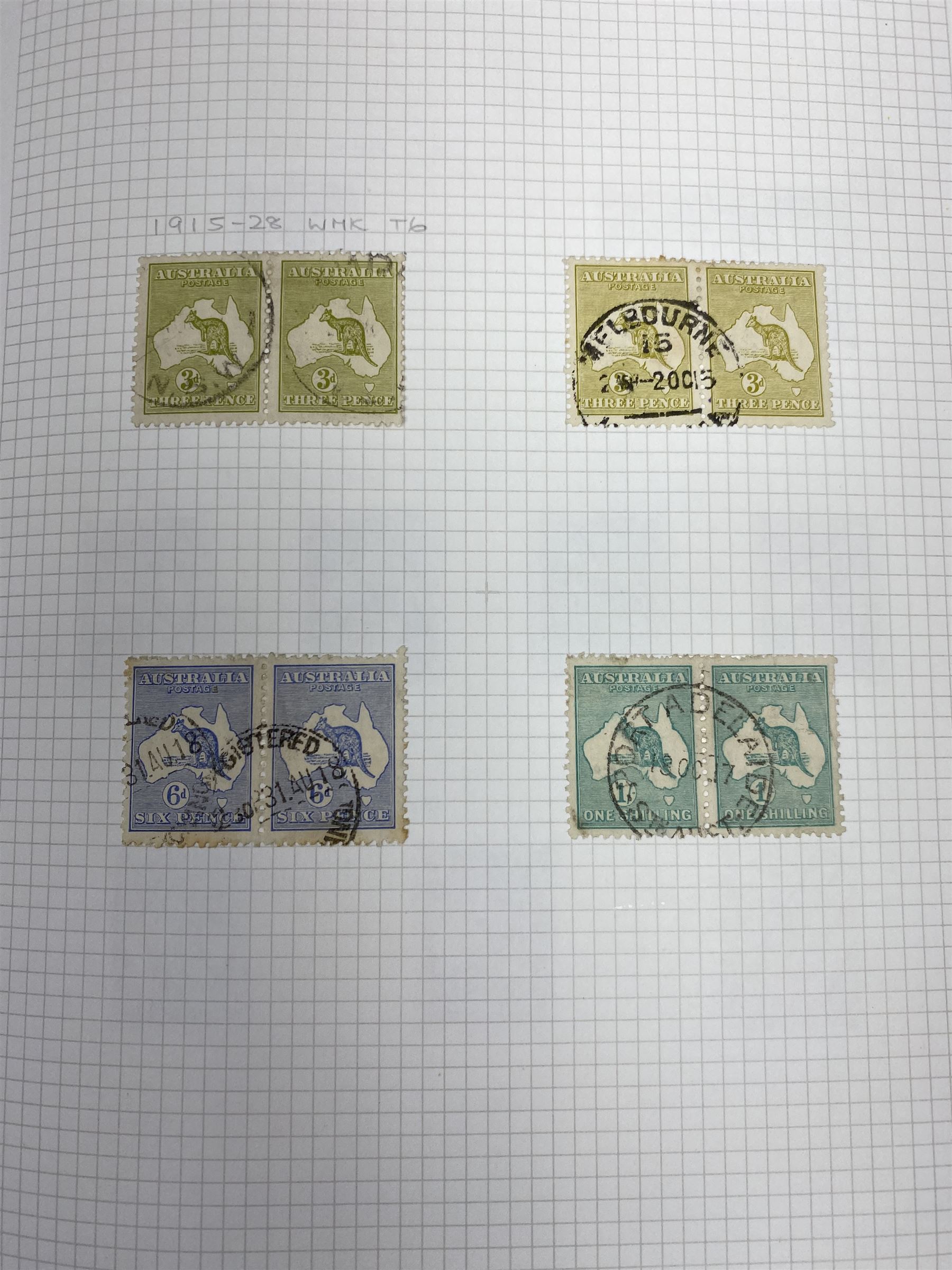 Australia 1913 and later stamps, including used and unused examples, postage due stamps, Queen Elizabeth II issues etc, housed in 'The Utile Hinged Leaf Album'