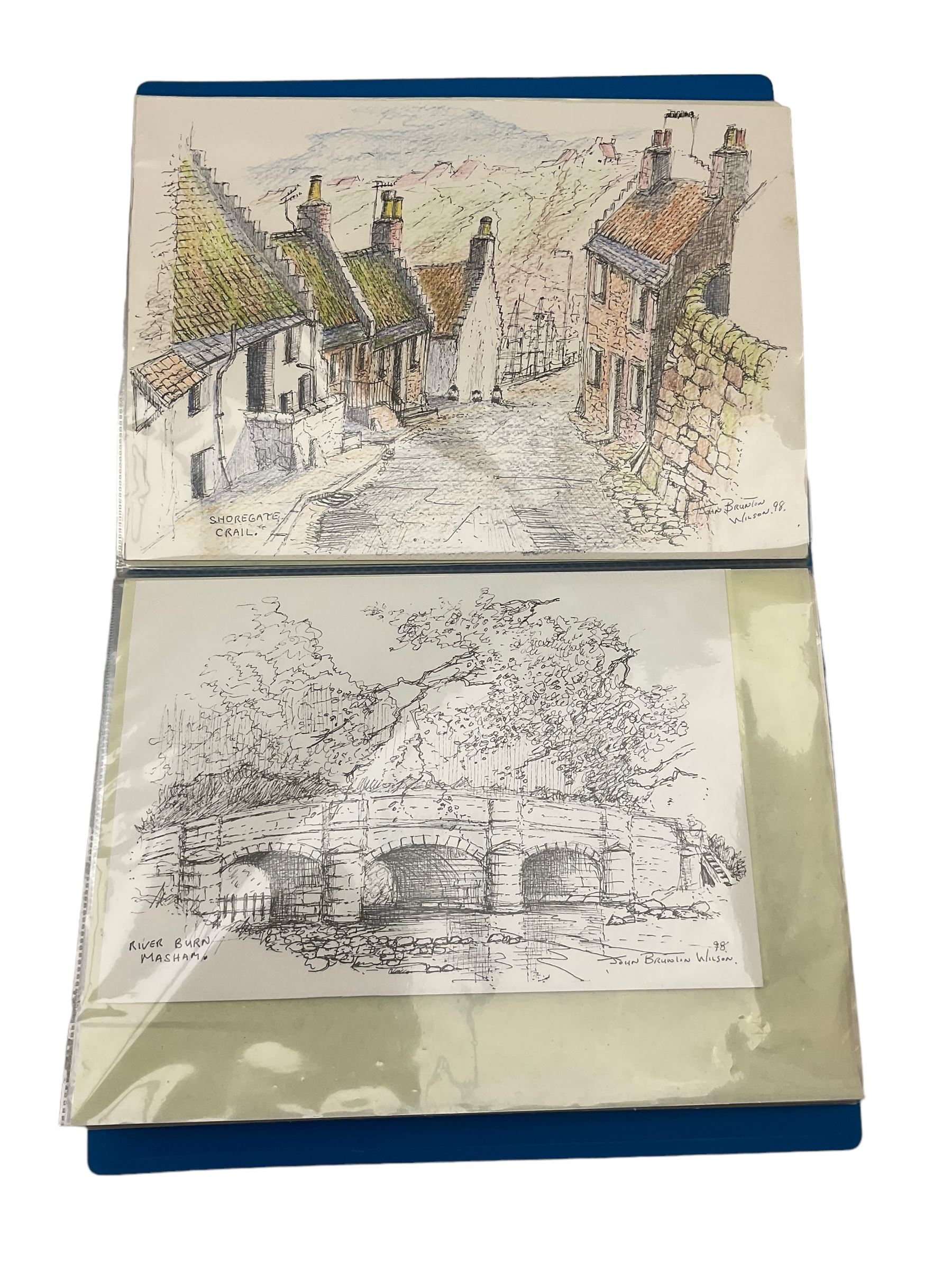 John Brunton Wilson (Yorkshire 20th century): Yorkshire Dales Views, collection of approximately 30 unframed watercolours, max 21cm x 29cm, together with another framed example 19cm x 24cm (qty)