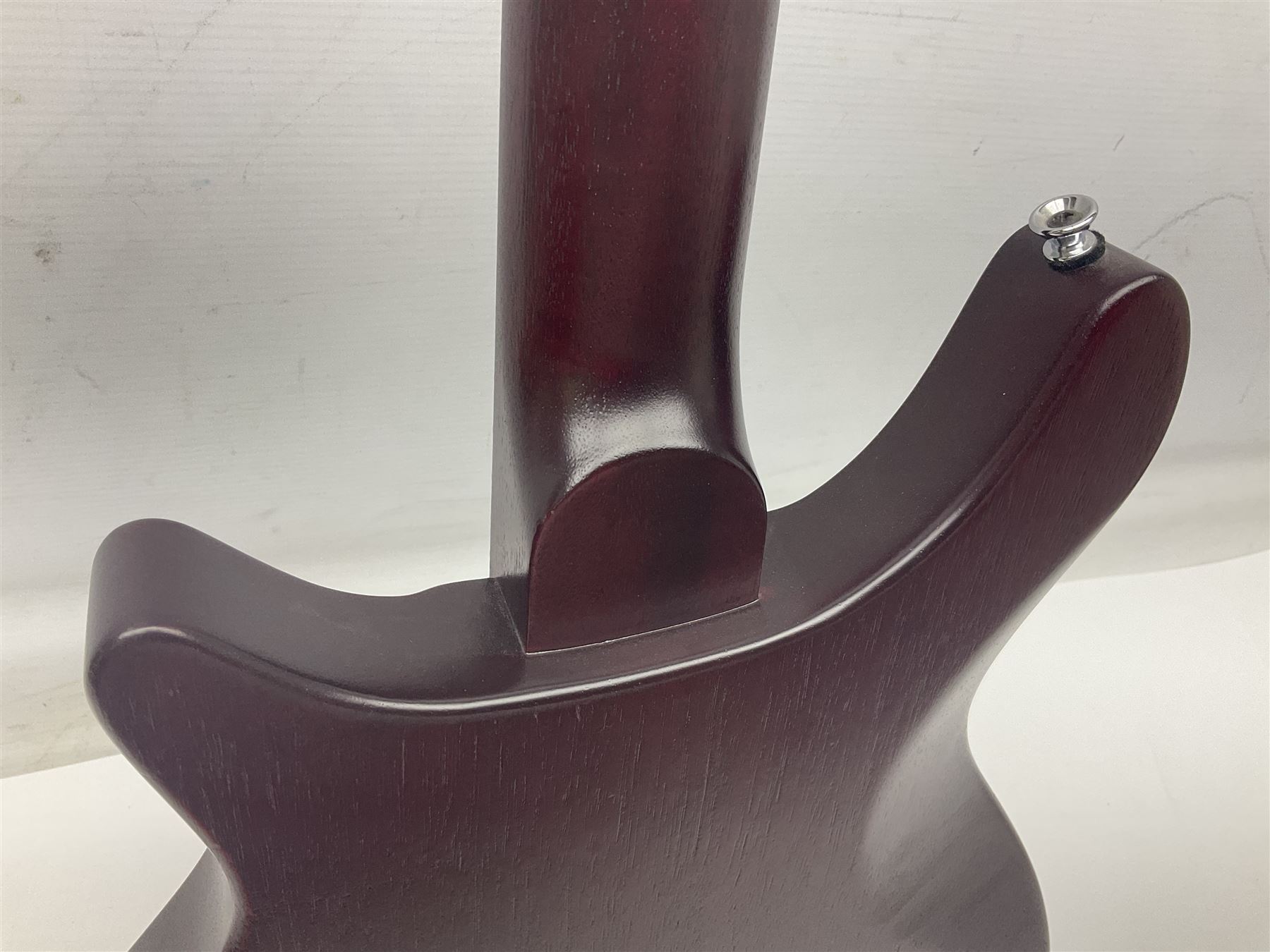 British hand-made mahogany electric guitar by 'JJ' luthier Dan Macpherson c2012 L95cm; in FX lightweight carrying case