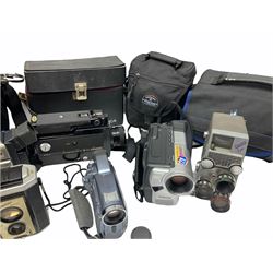 Vintage and later cameras and accessories including, Minolta camera, Kodak Brownie 6mm movie camera II in case, Kopil-IA 8 electric eye etc.  