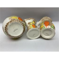 Murano glass dish together with three Myott jugs etc