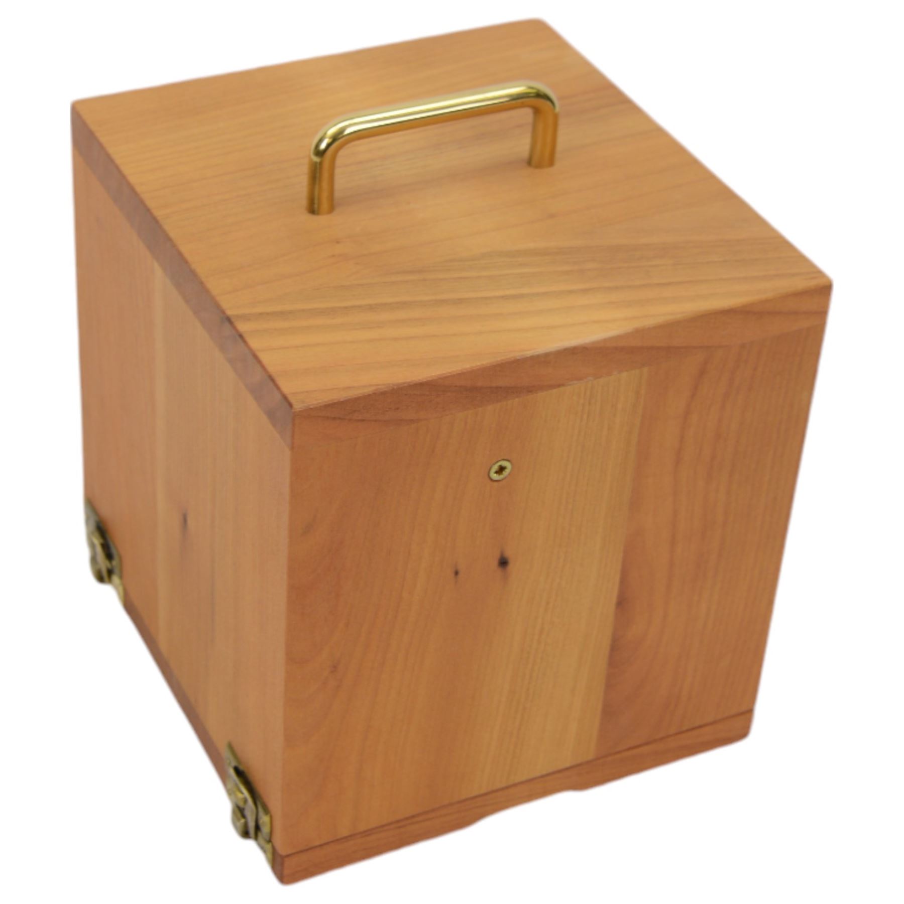 1990s Swiss silver and gold plated cube sundial, the top face of the cube with inset compass and gold plated gnomon, engraved to four sides with degrees of latitude, engraved to lower portion of one side 1993 Walther Signer Zurich, 925, contained within a fitted wooden box