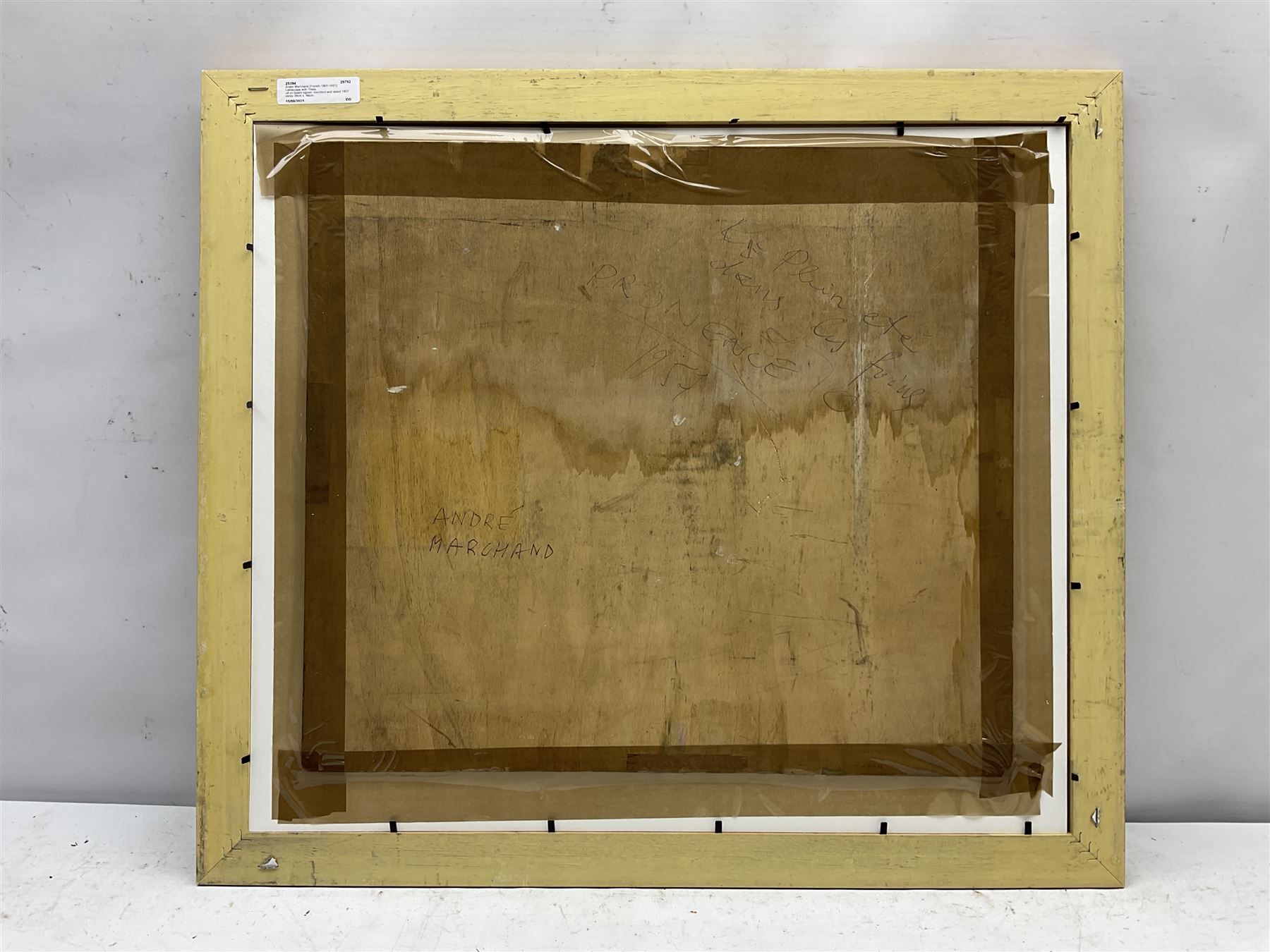 André Marchand (French 1907-1997): 'Summer Fires in Provence', oil on board signed, inscribed and dated 1957 verso 39cm x 46cm
