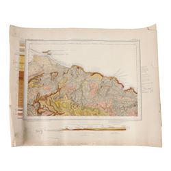 Collection Yorkshire Geological items,  WWII War Office and other Ordnance Survey maps; collection of early 1950's Yorkshire Post newspapers