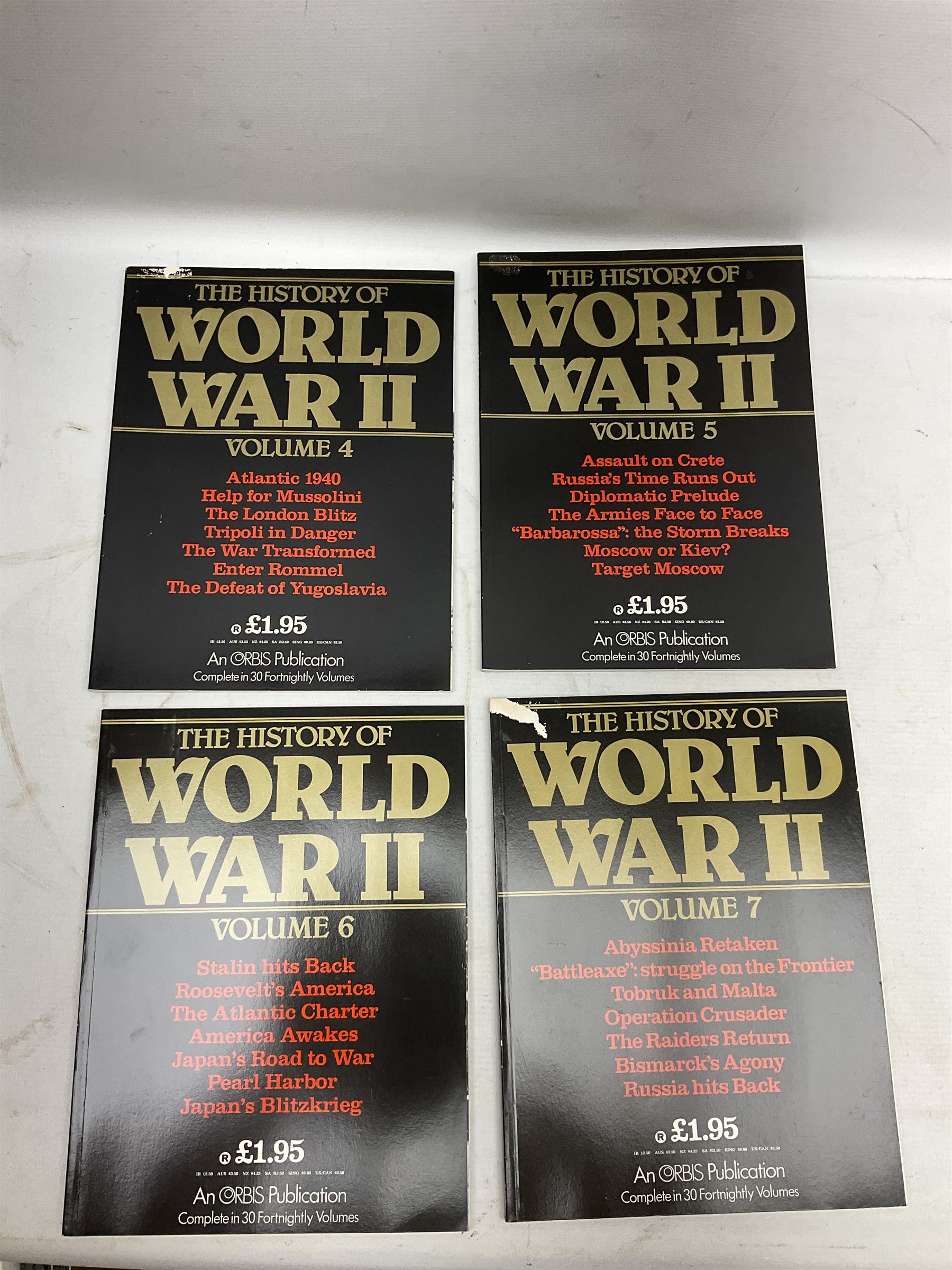 Three boxes of books, periodicals and DVDs of military interest with particular emphasis on WW2 including The History of World War Two in thirty original parts by Orbis, The D-Day Experience by Richard Holmes, The World War Two Databook, The World at War, Special Forces etc