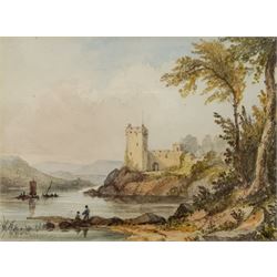 Charles Ward (British 1806-1869): Scottish Castle, watercolour unsigned 10cm x 14cm
Provenance: with F R Meatyard, Museum St., London, label verso