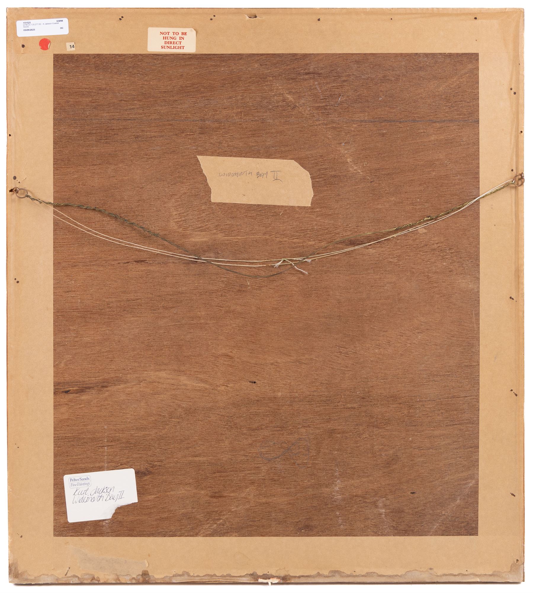 Kurt Jackson (British 1961-): 'Widemouth Bay II', mixed media signed and dated May '88, titled on label verso 41cm x 36cm 
Provenance: with Pelter Sands Fine Paintings, label verso