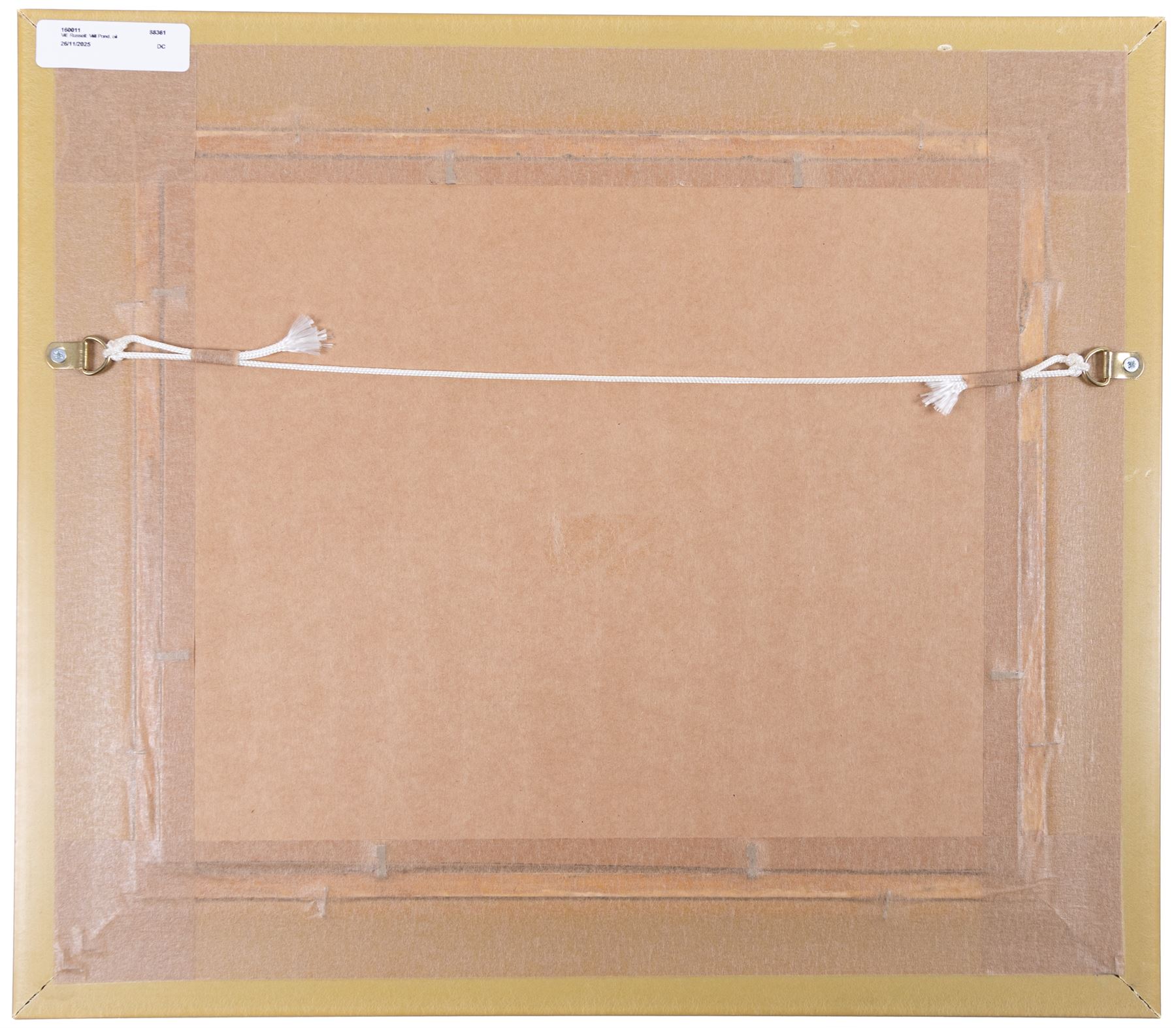 M E Russell (British 20th Century): Mill Pond, oil on board signed 25cm x 30cm 