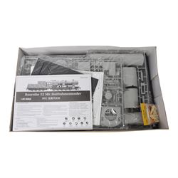 Two model kits, comprising Bandai 1/16 scale Classic Car Series Steam Traction Error Garrett 1919 and Trumpeter 1/35 scale Baureihe 52 mit Steifrahmentender, both boxed