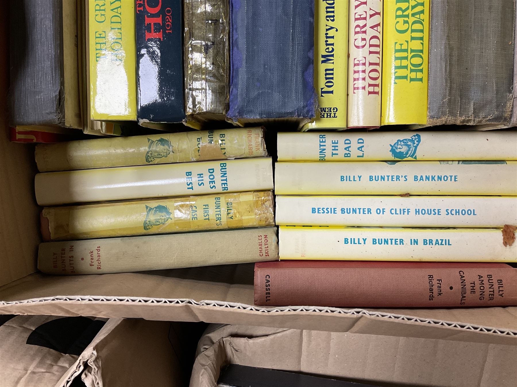 Collection of books and annuals, including Richmal Crompton; Just William and Frank Richards; Billy Bunter series,  Greyfriars' Holiday Annuals, etc, in seven boxes