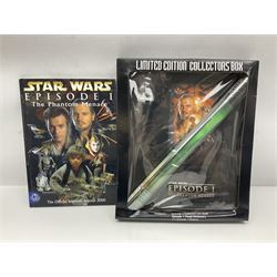 Star Wars - Episode 1 - Sebulba's Podracer, Anakin Skywalker's Podracer, Stap and Battle Droid, Trade Federation Droid Starfighter, Naboo Fighter, Limited Edition Collector's Box of Art Book, Visual Dictionary and three posters and Official Souvenir Annual 2000; all boxed (7)