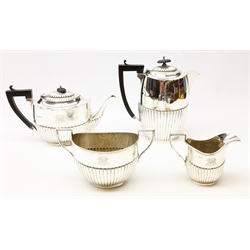  Four piece silver tea set by Charles Westwood & Sons Birmingham 1910 approx 46oz  