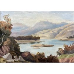 Walter Severn (British 1830 - 1904): Highland Landscape, oil on canvas unsigned, inscribed verso 24cm x 34cm  