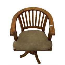 Barker & Stonehouse - Villiers reclaimed pine swivel desk chair