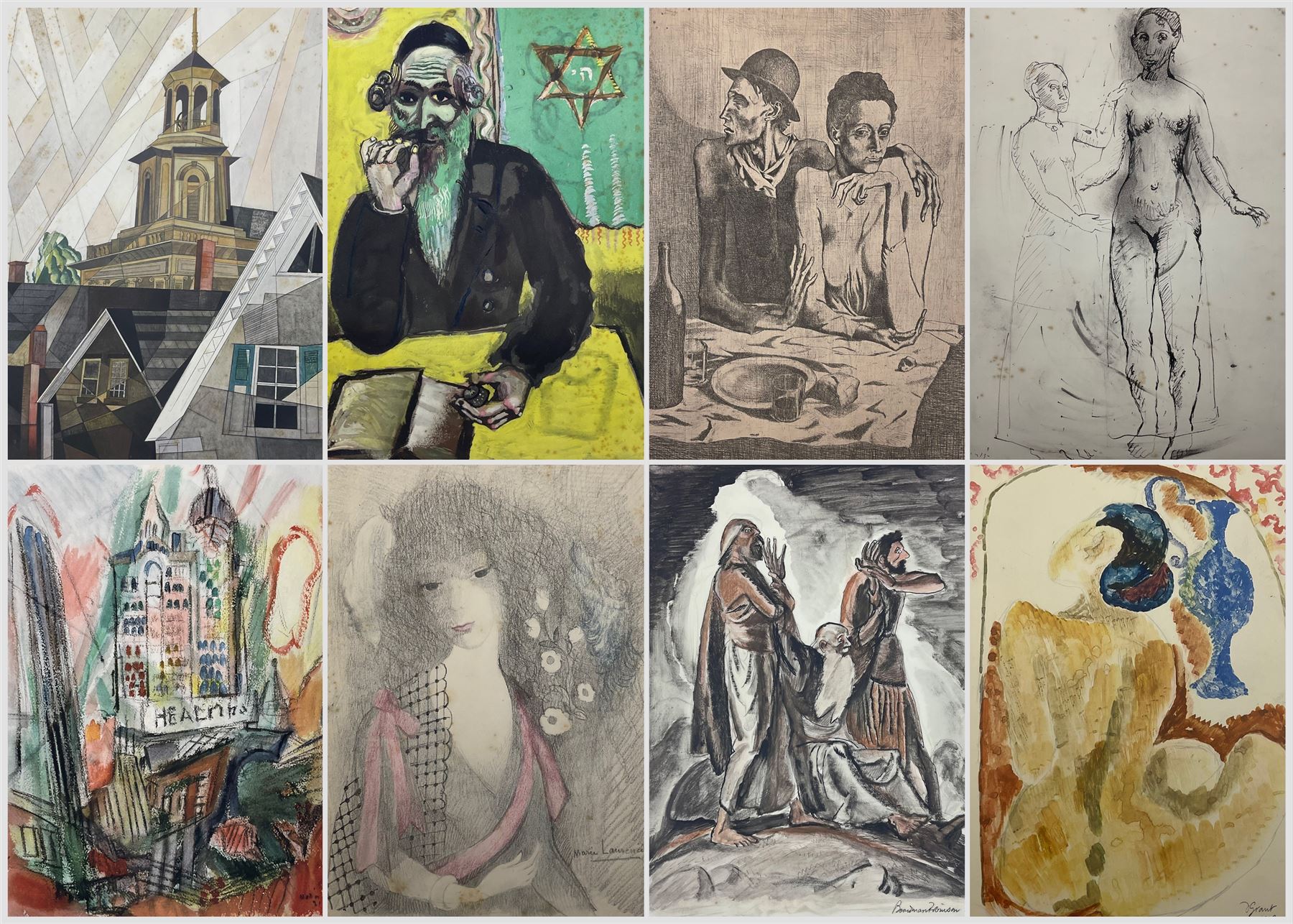 Scofield Thayer (American 1889-1982): 'Living Art' (Twenty Facsimile Reproductions after Paintings, Drawings and Engravings and ten photographs after sculptures by Contemporary Artists), limited edition portfolio of 400 printed at Ganymed Press, Berlin, 1923 
Notes: Scofield was an American Poet and Publisher and editor in chief of the Dial magazine. Living Art contains reproductions of what Thayer believed was the best in the art of the period, containing lithographs of works from his own collection by  Pablo Picasso, Henri Matisse, Gaston Lachaise, Marc Chagall and Edvard Munch. All the works within the folio were owned by Thayer and bequeathed to the MET museum. 