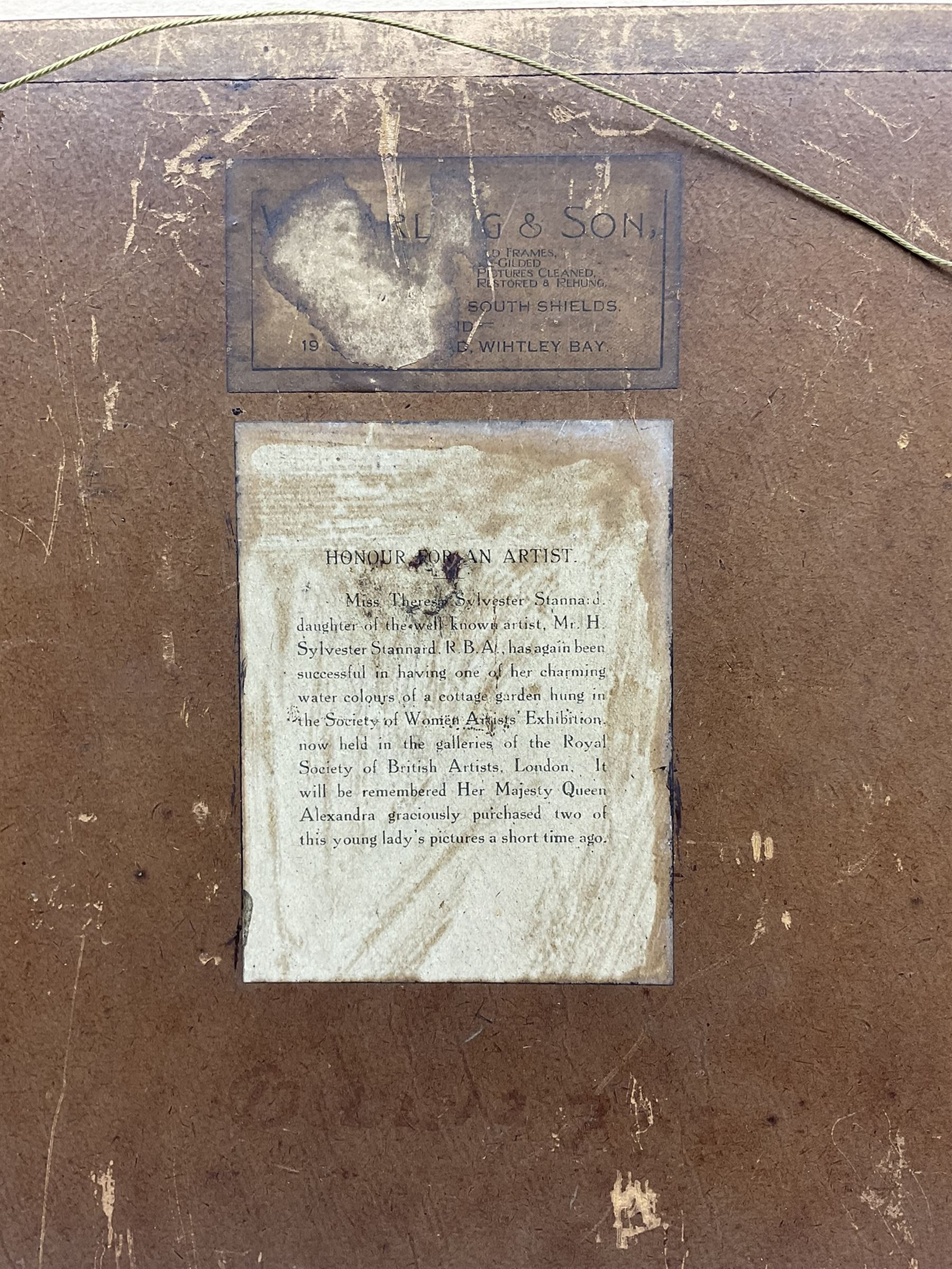 Theresa Sylvester Stannard (British 1898-1947): 'The Gardener's Cottage', watercolour unsigned, labelled verso 35cm x 25cm
Provenance: with Bonhams Chester