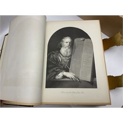 The National Comprehensive Family Bible, coloured and black and white plates, together with Jessop Atlantic tripod, brass candlestick and other collectables, in three boxes 