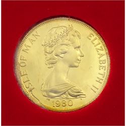 Isle of Man 1980  'Queen Mother's 80th Birthday', 9ct gold crown, boxed with certificate