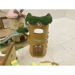 Quantity of stuffed toys and dolls to include Teddy Ruxpin, Cabbage Patch, Troll doll, and a quantity of plastic toys including Sylvanian Families Country School etc, in two boxes