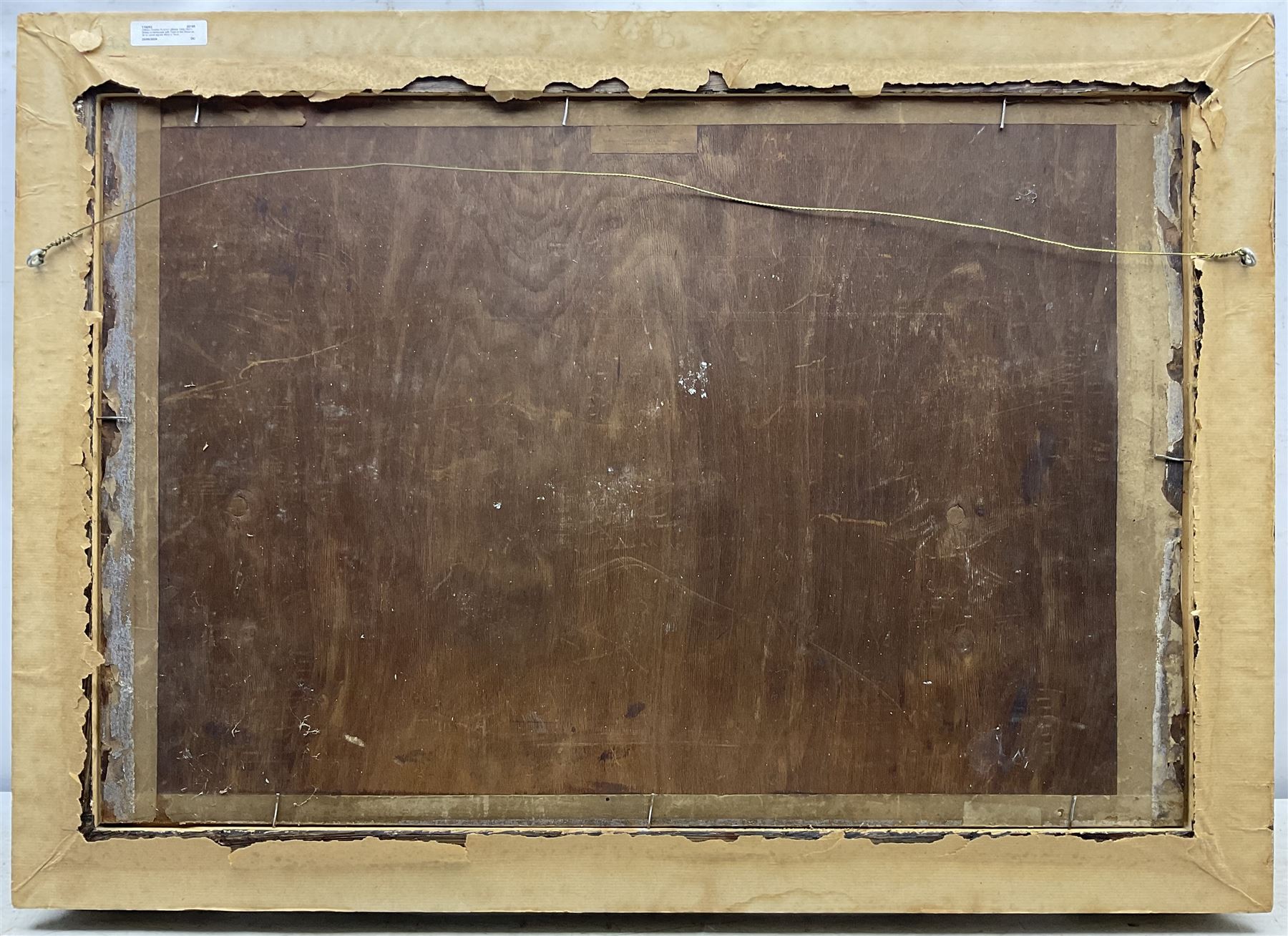 William Charles Rushton (British 1860-1921): Yorkshire Landscape with Sheep and Town in the Distance, oil on panel signed 48cm x 74cm