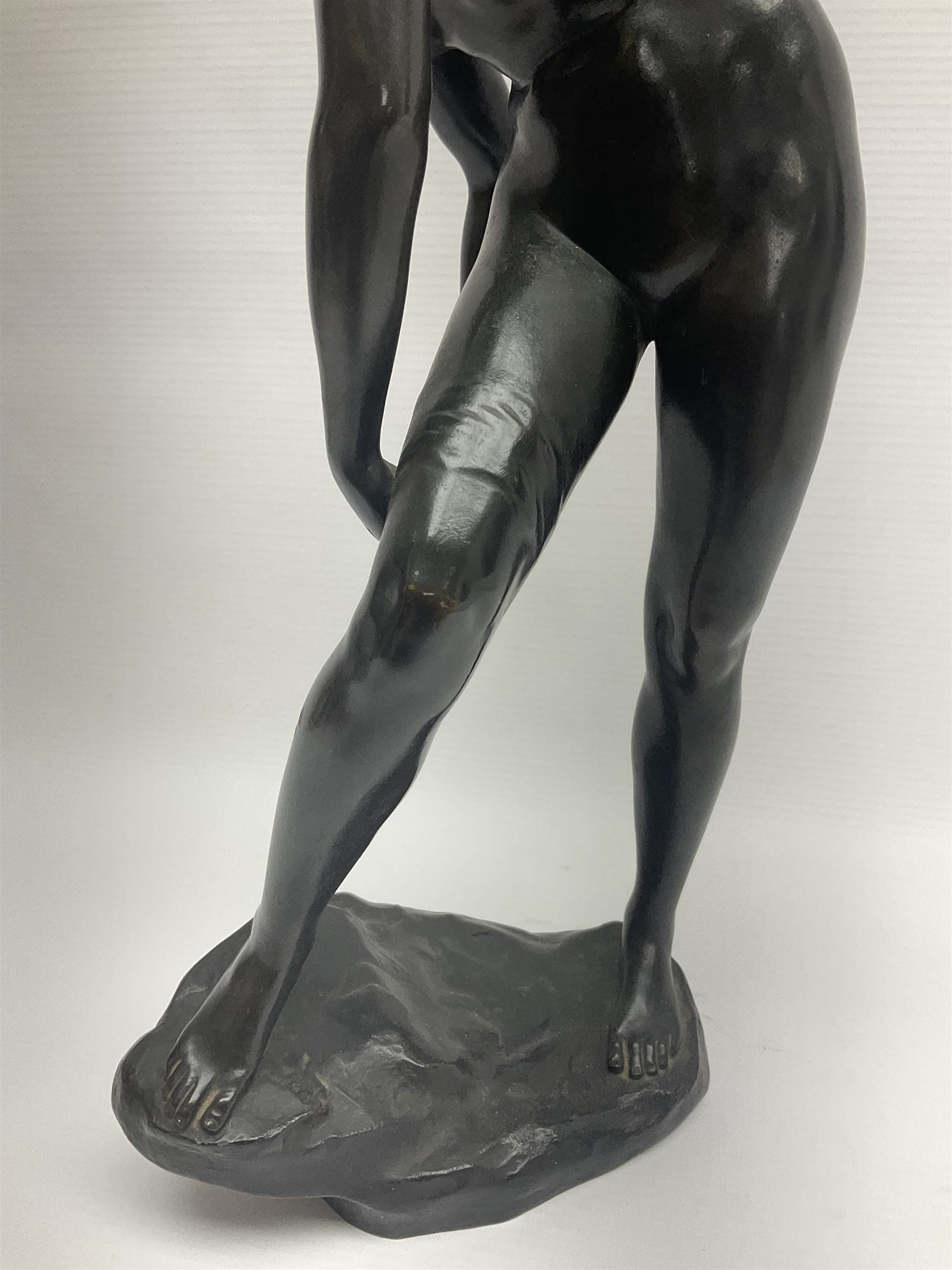Sir Edgar Bertram MacKennal (Australian 1863-1931), Diana Wounded, bronze with black patina, signed and dated B MacKennal 1905, H37cm