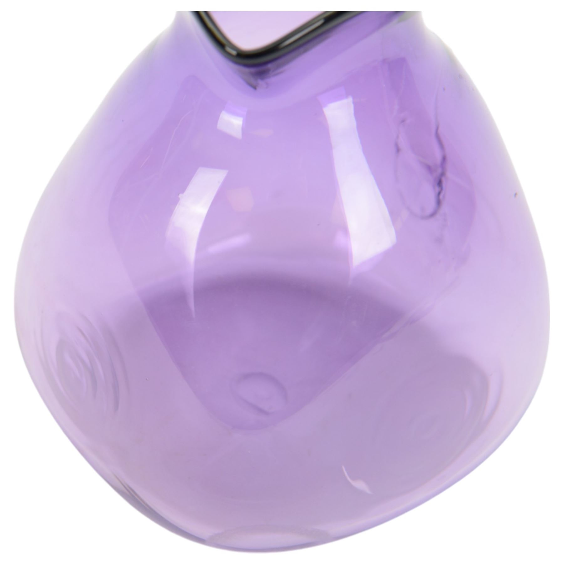 Steven Newell (1948-), amethyst glass jug, signed Newell, H17cm