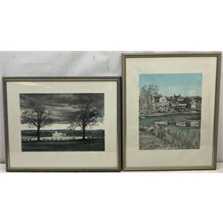 George Guest (British 1935-): 'Great Barn' and 'Balk Water', two limited edition lithographs pub. Christie's Contemporary Art signed, titled and numbered 4/200 and 21/200in pencil, respectively, with blindstamps 33cm x 47cm and 43cm x 34cm (2)