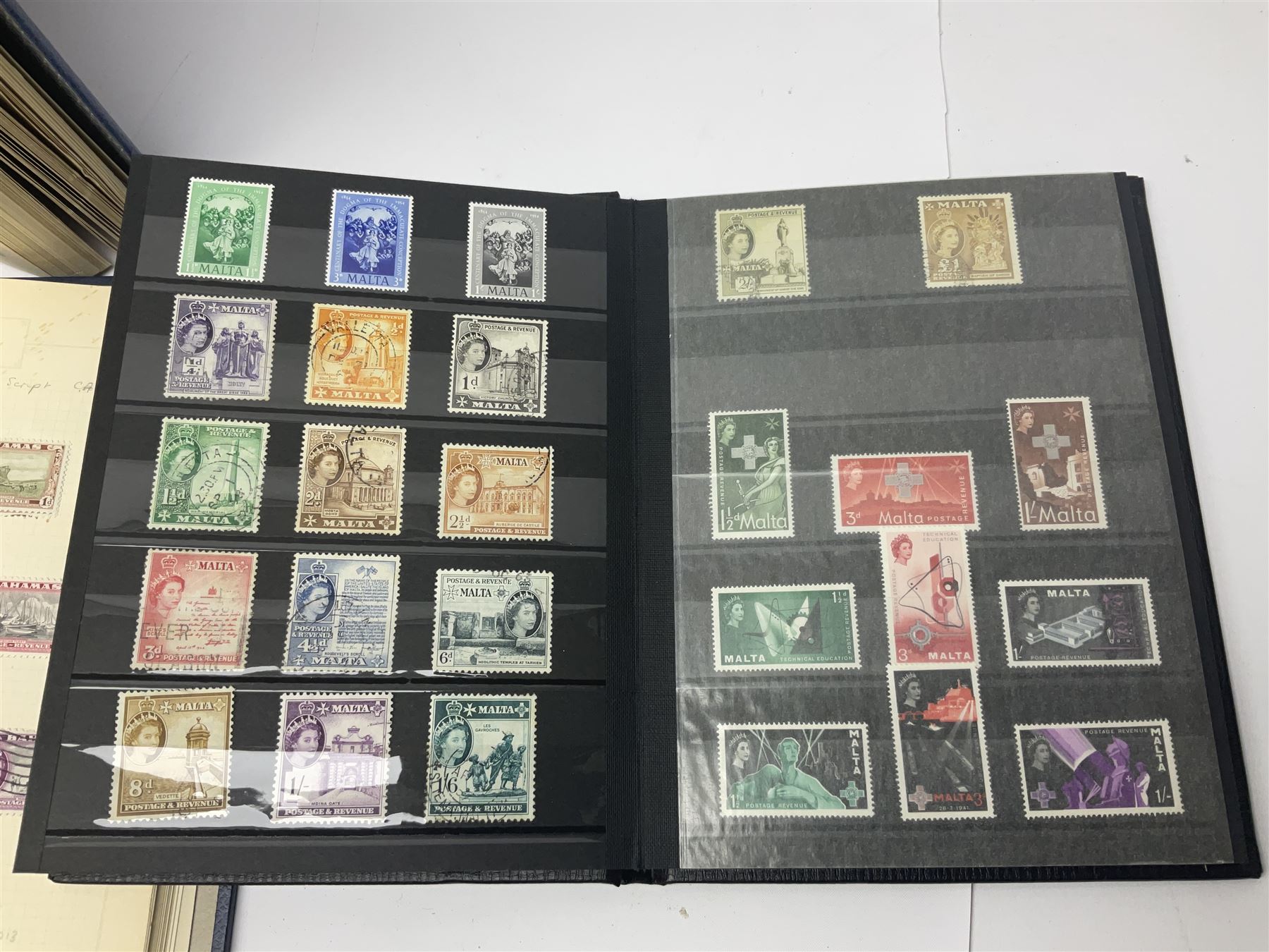 Great British, Commonwealth and World stamps, including Ascension, Bahamas, Barbados, Bermuda, British Solomon Islands, Brunei, Falkland Islands, Gold Coast, Gilbert and Ellice Islands, Mauritius, Norfolk Islands, Pitcairn Islands, St Lucia, Sarawak, Queen Victoria and later Malta etc, housed in various albums and on pages