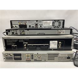 Panasonic NV-HV61 Super Drive Hi-Fi Stereo VCR VHS player, together with Panasonic DMR-ES10EB-S DVD RAM disc recorder