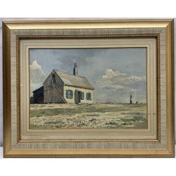 Laurence Scott (British fl. 1883-1898): 'Sheffield from Station Approach' and 'Lady's Bridge - 1890's', pair watercolours signed, titled on mount and labelled with artist note verso 21cm x 31cm; R J Swan (British 19th/20th Century): View Towards a Lighthouse, watercolour signed and dated 1938, 23cm x 34cm (2)