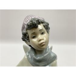 Lladro Season Angels set, comprising Spring Angel no 6146, Fall Angel no 6147, Summer Angel no 6148 and Winter Angel no 6149, all with original boxes, largest example 29cm