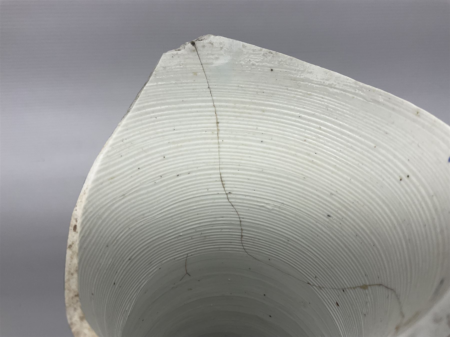 19th century Chinese floor vase of baluster form, hand painted with warriors and the emperor, the neck decorated with floral patterns and panels with landscapes, H64cm