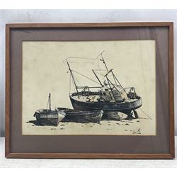 Don Micklethwaite (British 1936-): 'Inner Harbour - Scarborough' 'Cayton Bay' and 'Blenheim', two watercolours and one pen and ink sketch signed, all with titles verso max 21cm x 30cm (3)