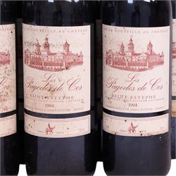 Saint Estephe, 1994  Les Pagodes de Cos, 750ml, 13% vol, twelve bottles 